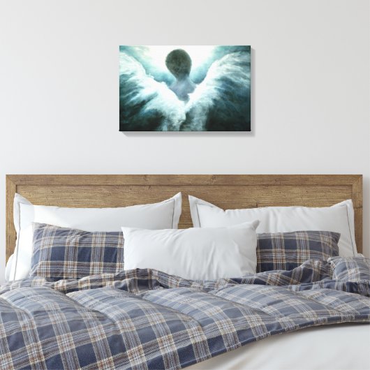 Oplopende Engel Art Print op Canvas (Insitu (Slaapkamer))