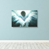Oplopende Engel Art Print op Canvas (Insitu (Houten vloer))