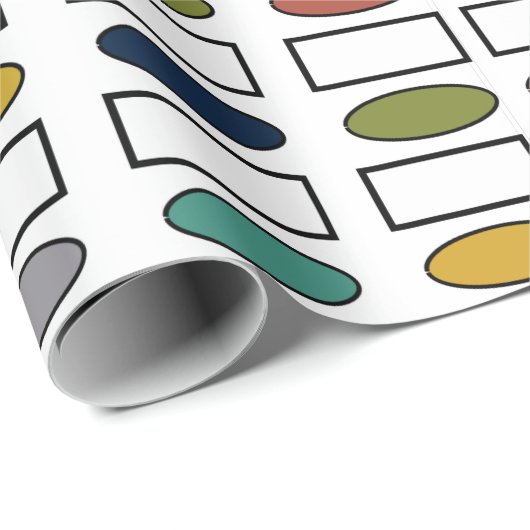 Oplopjes en rechthoeken - gemengd cadeaupapier (Rol Hoek)