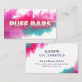 Oplosbare doppen met Puff Bar White Visitekaartje (Voorkant / Achterkant)