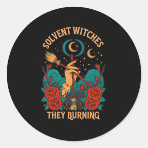 Oplosmiddel Heksen Brandende Sticker
