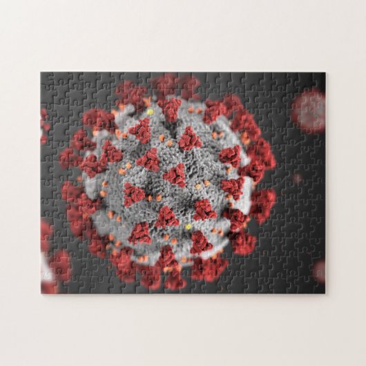 Oplossen van de Covid-19 Puzzle Legpuzzel (Horizontaal)