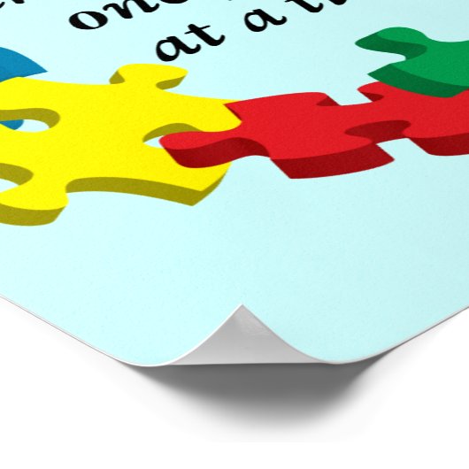 Oplossen van de puzzel...Poster Art Lt Blue Poster (Hoek)