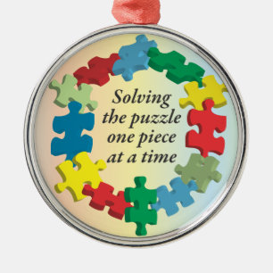 Oplossen van de puzzel...regenboogsieraar metalen ornament