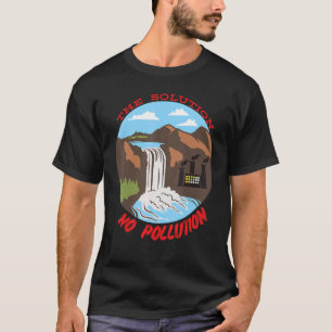 Oplossing geen verontreiniging bespaart het milieu t-shirt