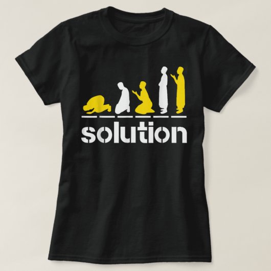 Oplossing Islamitische Prayer Muslim Ramadan Salat T-shirt (Design voorkant)