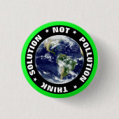 Oplossing NIET verontreinigd met 'THINK'-uitputten Ronde Button 3,2 Cm (Voorkant)