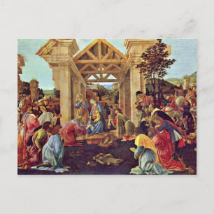 Oplossing van de Magi (Washington) door Botticelli Briefkaart