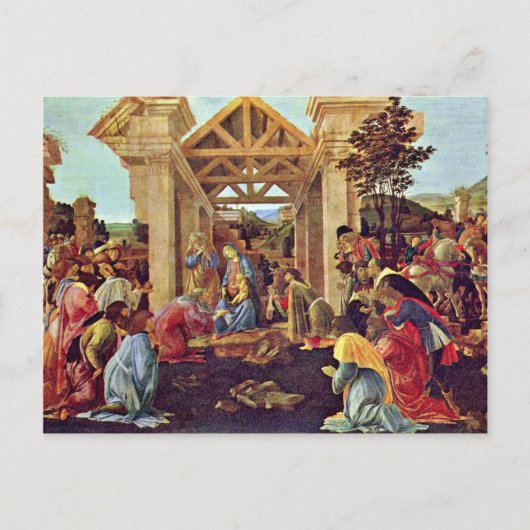 Oplossing van de Magi (Washington) door Botticelli Briefkaart (Voorkant)