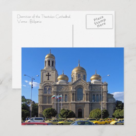 Oplossing van de Theotokos-kathedraal, Varna Briefkaart (Voorkant / Achterkant)