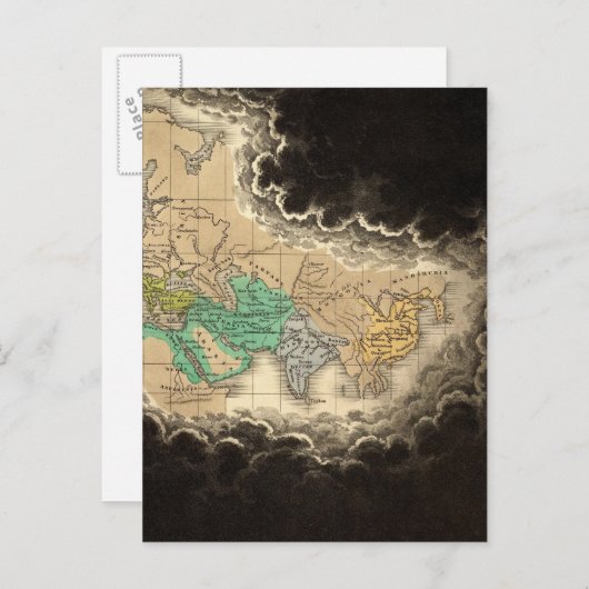 Oplossing van het keizerrijk Karel de Grote 912 AD Briefkaart (Voorkant / Achterkant)