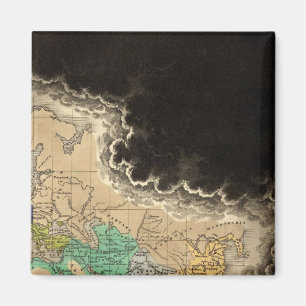 Oplossing van het keizerrijk Karel de Grote 912 AD Magneet