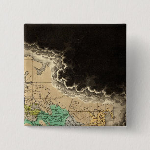 Oplossing van het keizerrijk Karel de Grote 912 AD Vierkante Button 5,1 Cm