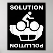 Oplossing Vervuiling Fietsfiets Milieuhaven Poster (Voorkant)