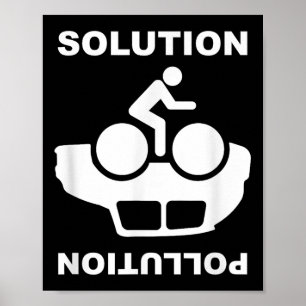 Oplossing Vervuiling Fietsfiets Milieuhaven Poster