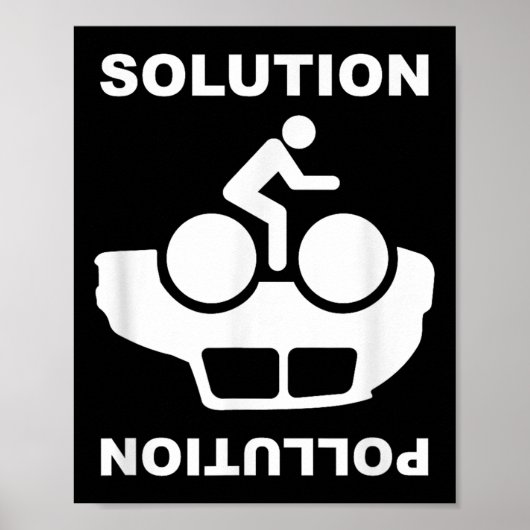 Oplossing Vervuiling Fietsfiets Milieuhaven Poster (Voorkant)
