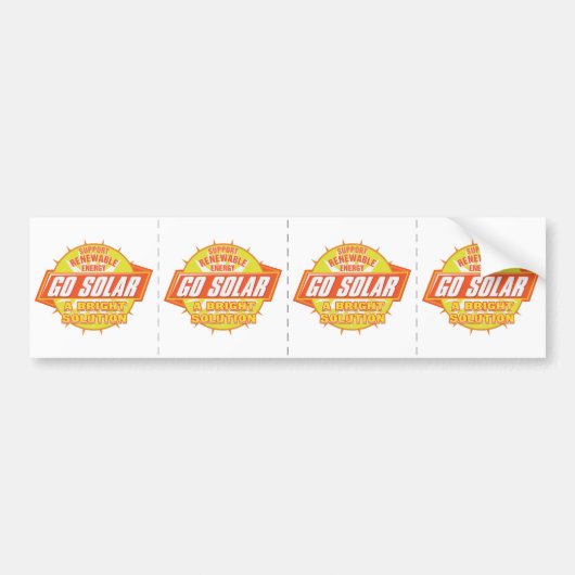 Oplossing voor zonne-energie bumpersticker (Voorkant)