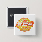 Oplossing voor zonne-energie vierkante button 5,1 cm (Voorkant /achterkant)
