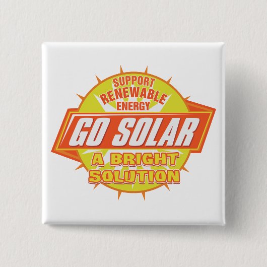 Oplossing voor zonne-energie vierkante button 5,1 cm (Voorkant)