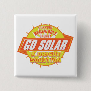 Oplossing voor zonne-energie vierkante button 5,1 cm