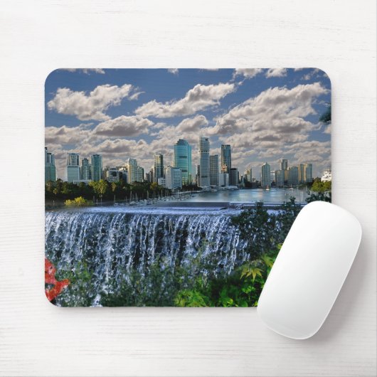 OPLOSSINGEN VOOR DE Waterval van de OZ Brisbane Muismat (Met muis)