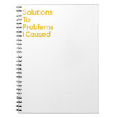 Oplossingen voor problemen die ik heb veroorzaakt notitieboek (Voorkant)