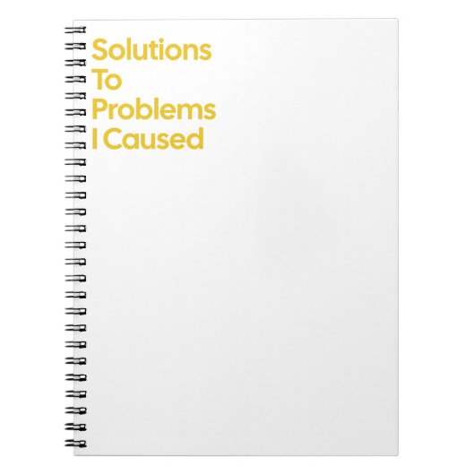 Oplossingen voor problemen die ik heb veroorzaakt notitieboek (Voorkant)