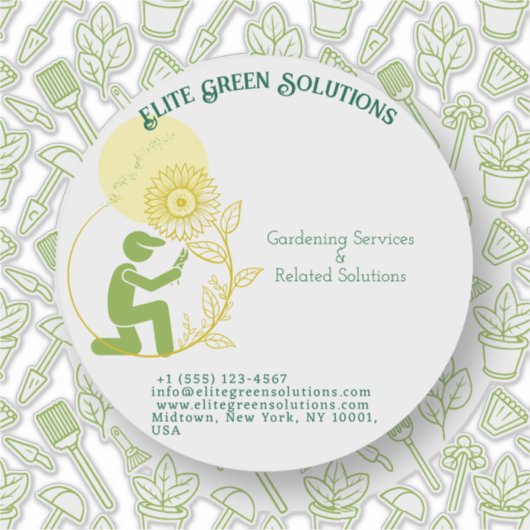 Oplossingen voor tuinieren en landschapsarchitectu sticker (Voorkant)