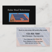 Oplossingen voor zonne-energie Dubbele Visitekaart Visitekaartje (Voorkant / Achterkant)