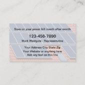 Oplossingen voor zonne-energie Dubbele Visitekaart Visitekaartje (Achterkant)