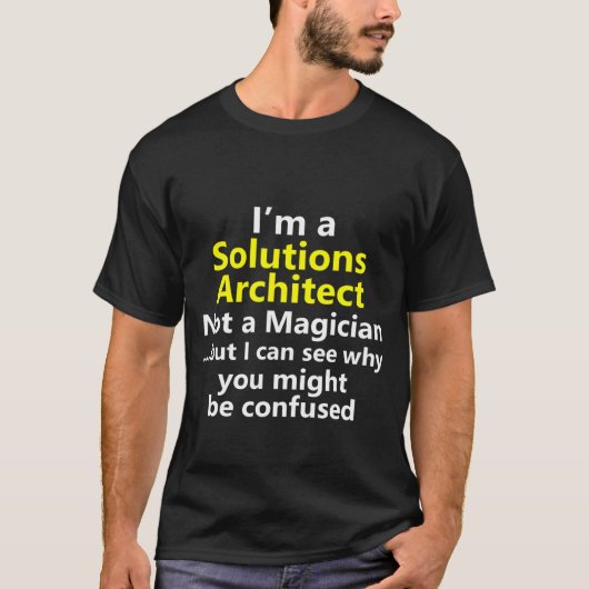 Oplossingsarchitect bancaire loopbaanarchitectuur t-shirt (Voorkant)