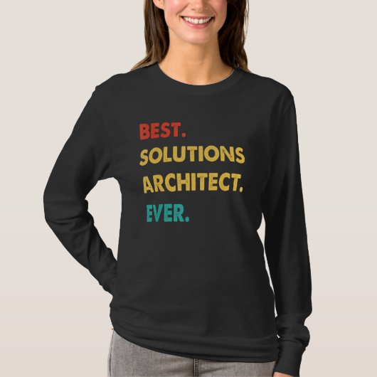 Oplossingsarchitect Retro Best Solutions Architect T-shirt (Voorkant)