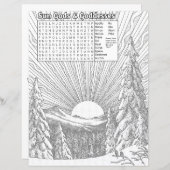 Oplossingscène Wicca Word-zoekblad en kleurblad (Voorkant / Achterkant)