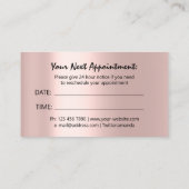 Opmaak Artist Appointcard Roze Lux Logo Visitekaartje (Achterkant)