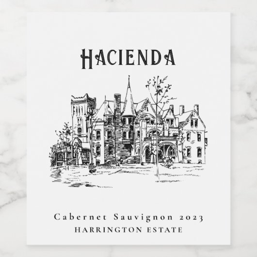 Opmaak Estate Aangepaste Wijnlabels Wijn Etiket (Enkel label)