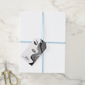 Opmaak met glittereffect cadeaulabel (Met Touw)