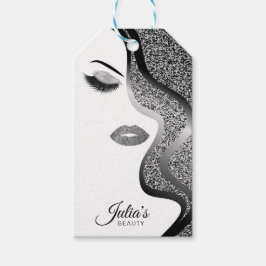 Opmaak met glittereffect cadeaulabel