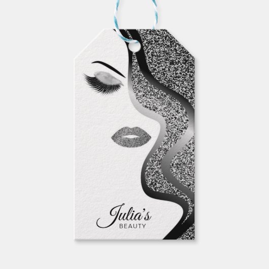 Opmaak met glittereffect cadeaulabel (Voorkant)