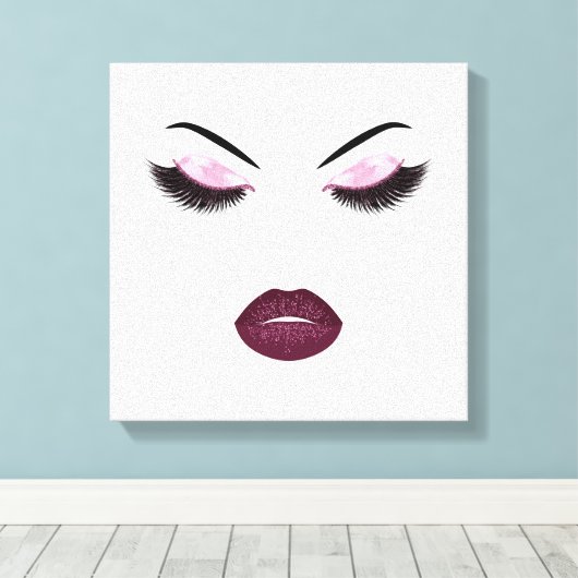 Opmaak met glittereffect canvas afdruk (Insitu (Houten vloer))