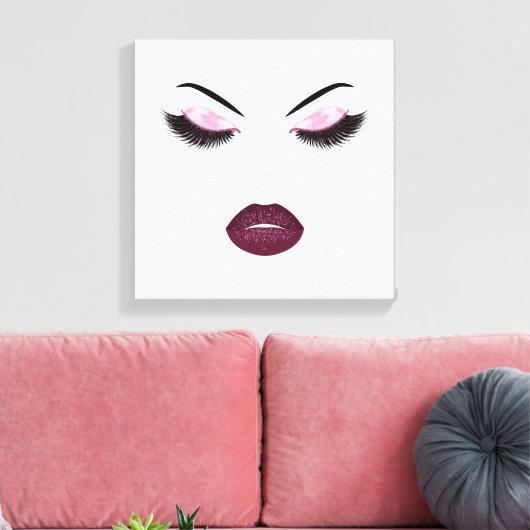 Opmaak met glittereffect canvas afdruk (Insitu (Woonkamer))