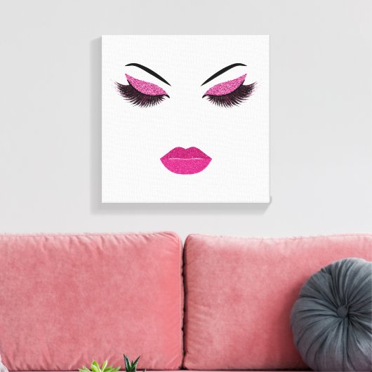 Opmaak met glittereffect canvas afdruk (Insitu (Woonkamer))