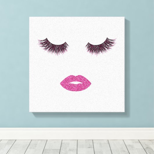 Opmaak met glittereffect canvas afdruk (Insitu (Houten vloer))