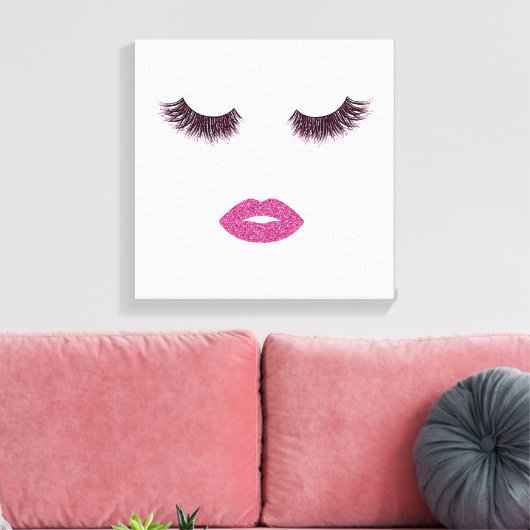 Opmaak met glittereffect canvas afdruk (Insitu (Woonkamer))