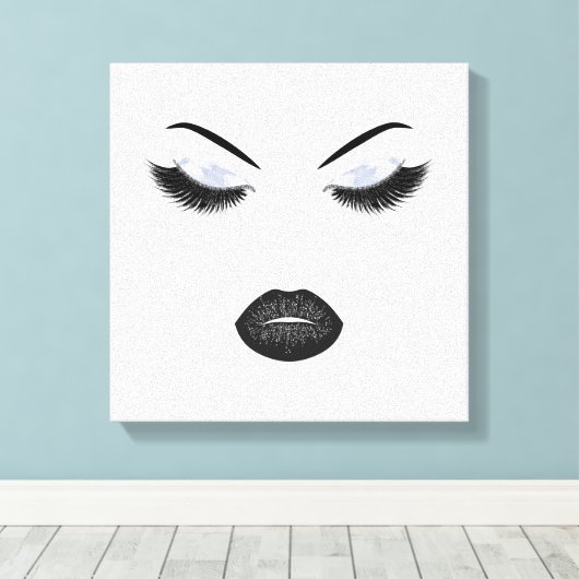 Opmaak met glittereffect canvas afdruk (Insitu (Houten vloer))