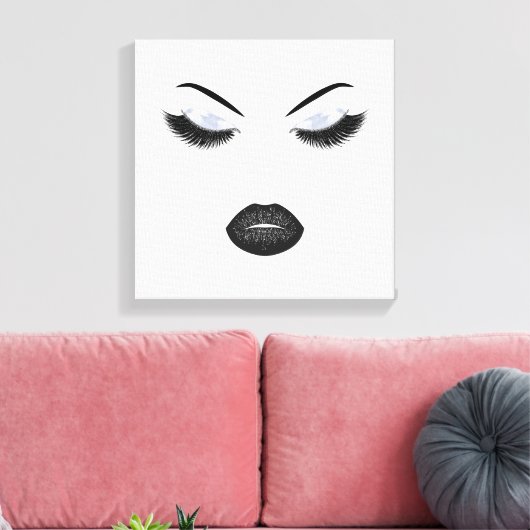 Opmaak met glittereffect canvas afdruk (Insitu (Woonkamer))