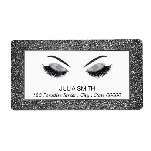 Opmaak met glittereffect etiket (Voorkant)