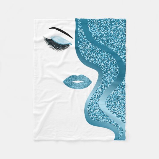 Opmaak met glittereffect fleece deken (Voorkant)