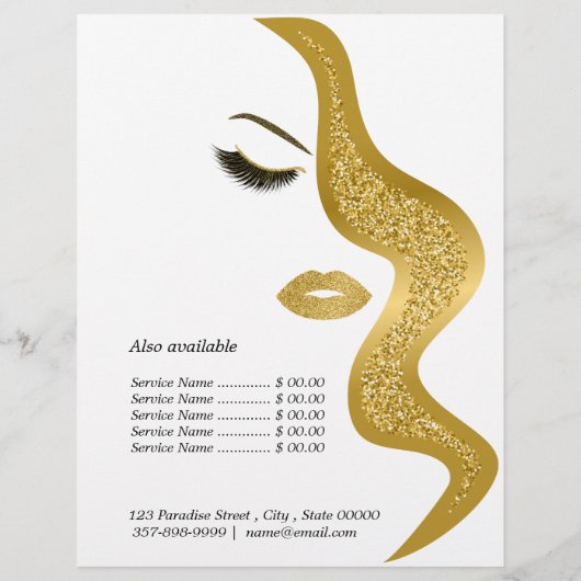 Opmaak met glittereffect flyer (Achterkant)