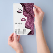 Opmaak met glittereffect flyer (Hand)