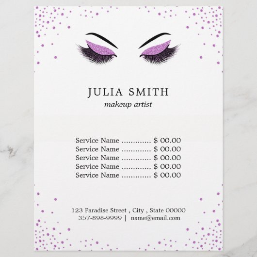 Opmaak met glittereffect flyer (Voorkant)